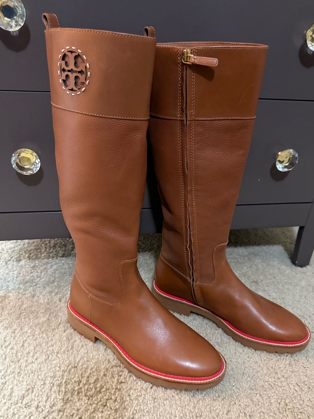 Tory Burch Miller Lug Sole Tall Boots
